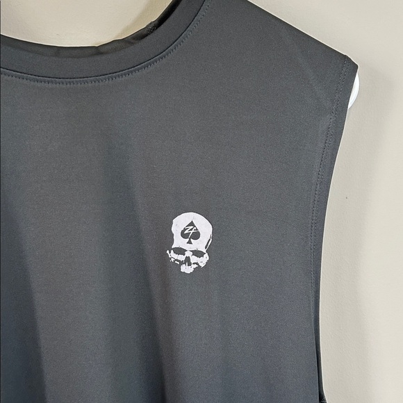 Zero Foxtrot PT Gym Tank Top in Heathered Grey Sleeveless Skull Sz XL - Picture 2 of 7